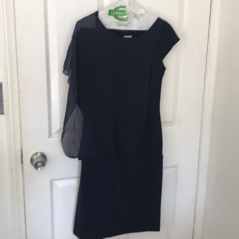 Lisa Barron Navy Asymmetrical Dress